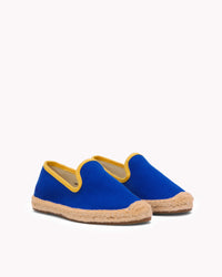 The Smoking Slipper - Contrast Piping - Blue / Yellow - Kids' - Kids' Espadrilles - Blue / Yellow - Soludos - 