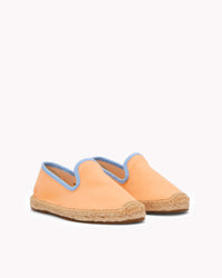 The Smoking Slipper - Contrast Piping - Peach / Blue - Kids' - Kids' Espadrilles - Peach / Blue - Soludos - 