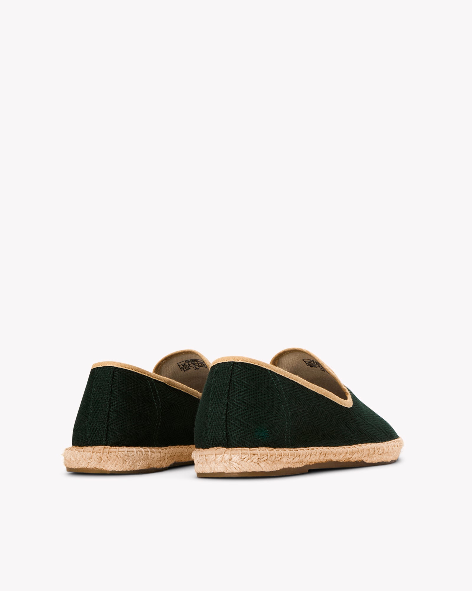 The Smoking Slipper - Contrast Piping - Green / Tan - Men's