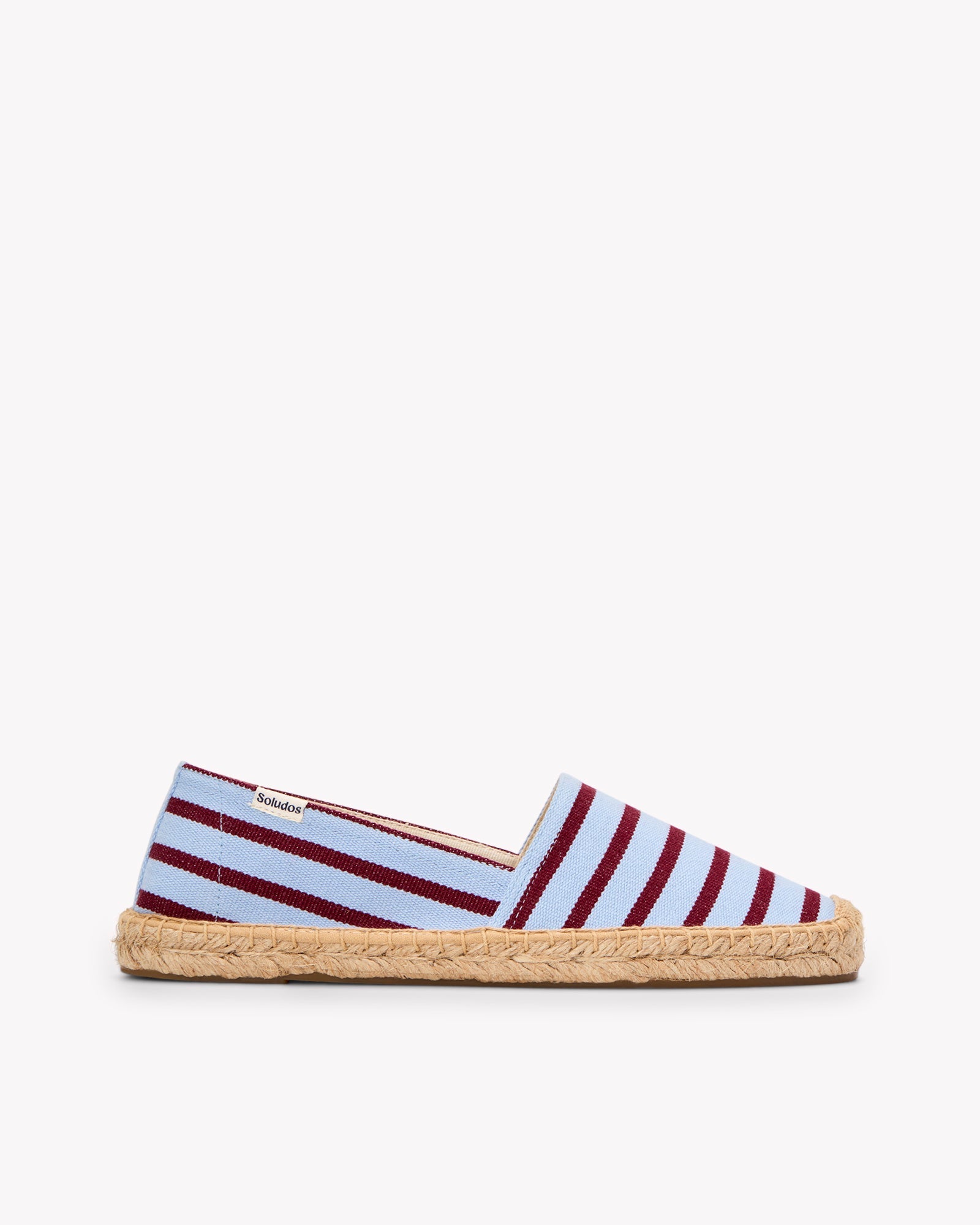 The Original Espadrille - Classic Stripes - Light Blue / Maroon - Women's