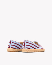 The Original Espadrille - Classic Stripes - Light Blue / Maroon - Women's