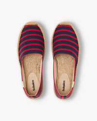 The Original Espadrille - Classic Stripes - Navy / Red - Women's