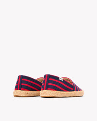 The Original Espadrille - Classic Stripes - Navy / Red - Women's