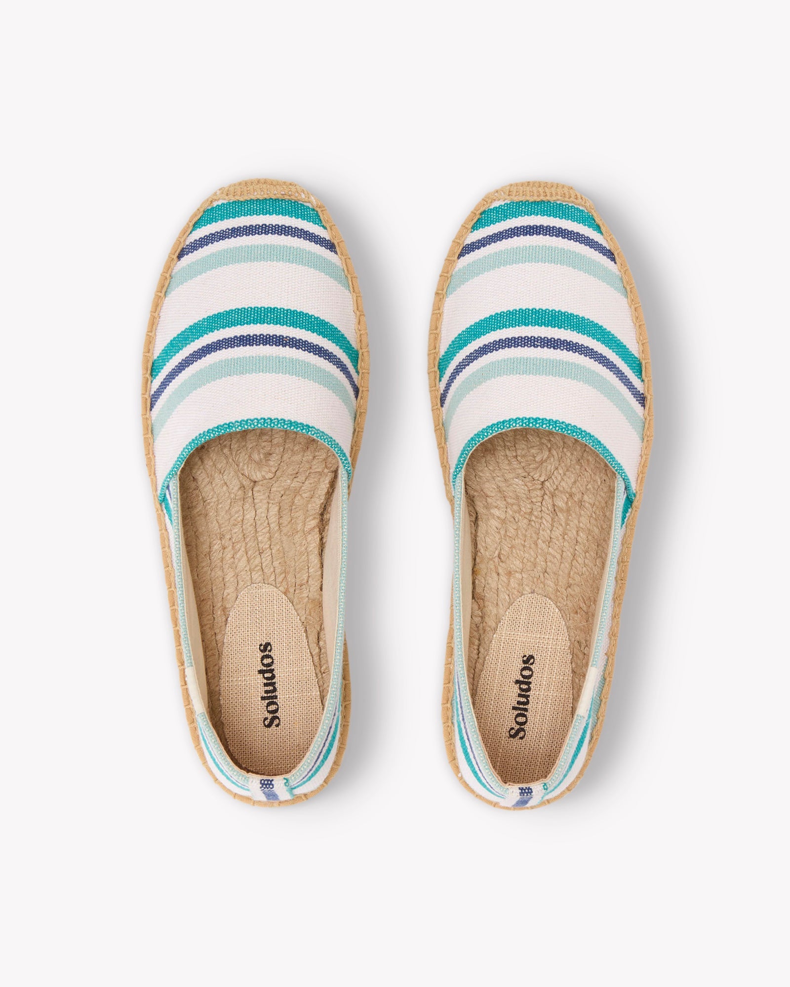 The Original Espadrille - Beach Stripes - Teal / Green / Blue - Women's - Women's Espadrilles - Teal / Green / Blue - Soludos -