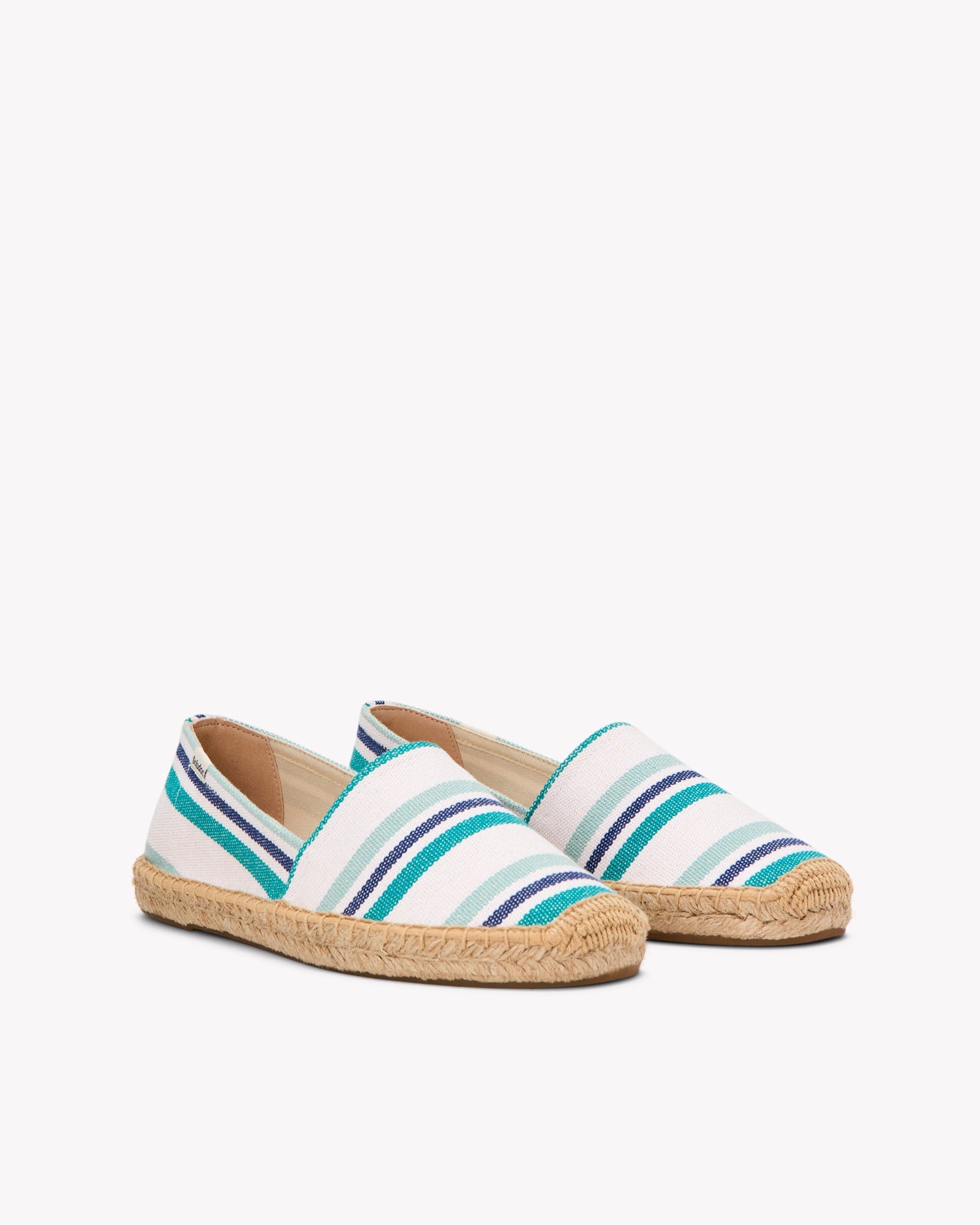 The Original Espadrille - Beach Stripes - Teal / Green / Blue - Women's - Women's Espadrilles - Teal / Green / Blue - Soludos -