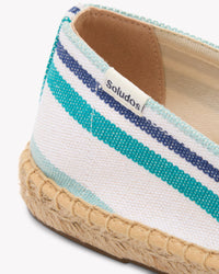 The Original Espadrille - Beach Stripes - Teal / Green / Blue - Women's - Women's Espadrilles - Teal / Green / Blue - Soludos -