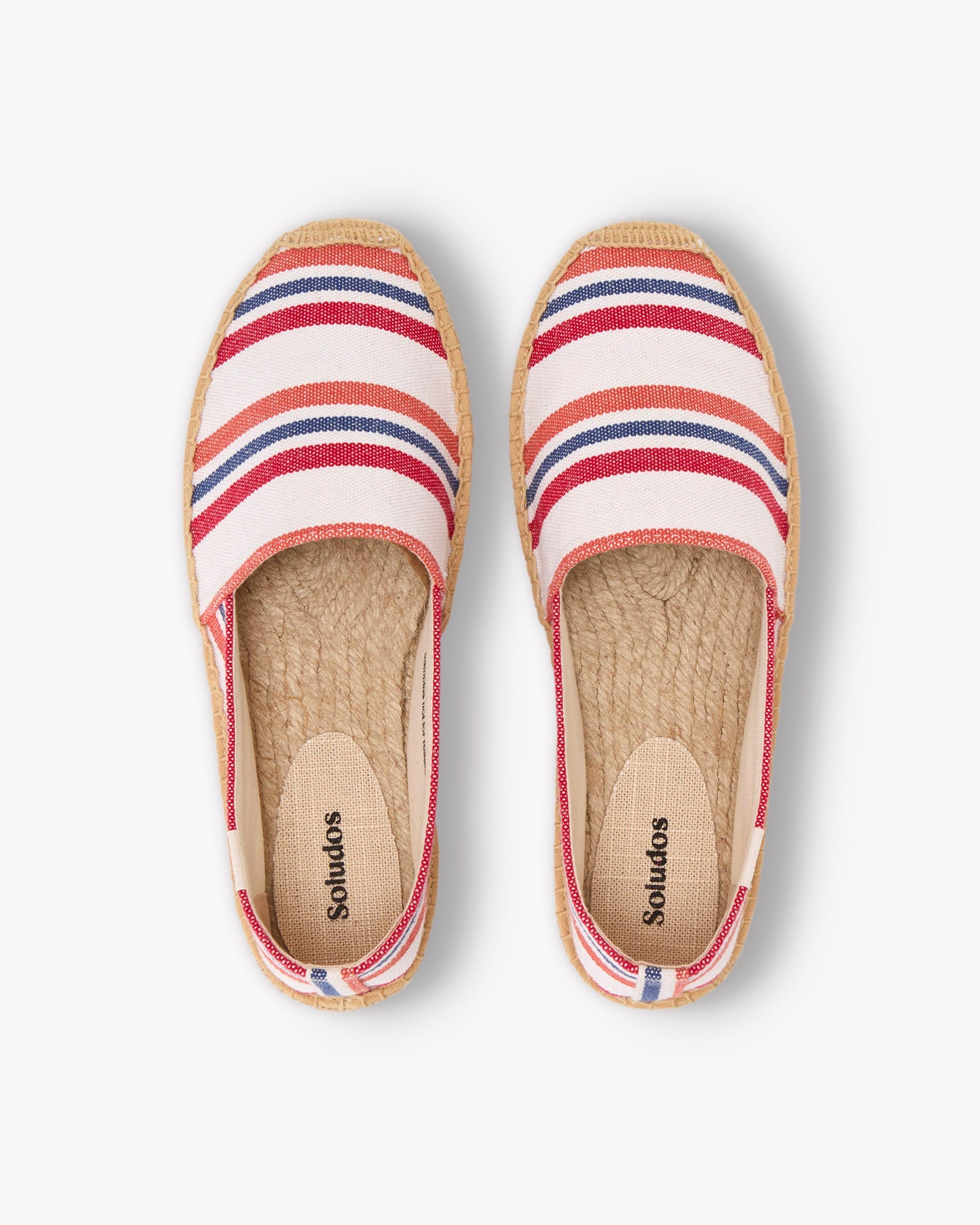 The Original Espadrille - Beach Stripes - Red / Orange / Blue - Women's